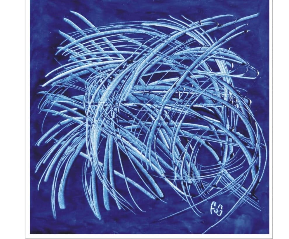 Souffle bleu, Acrylique sur toile, 2018