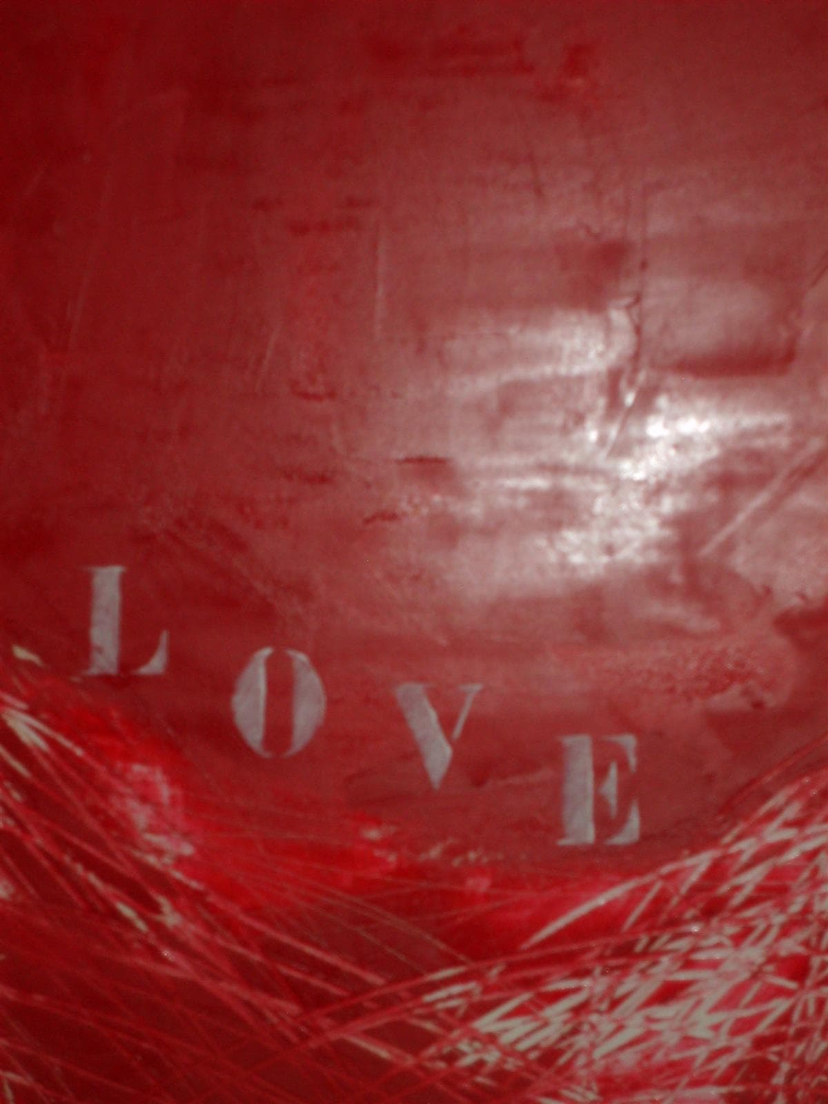 Love, Huile sur toile, pochoir