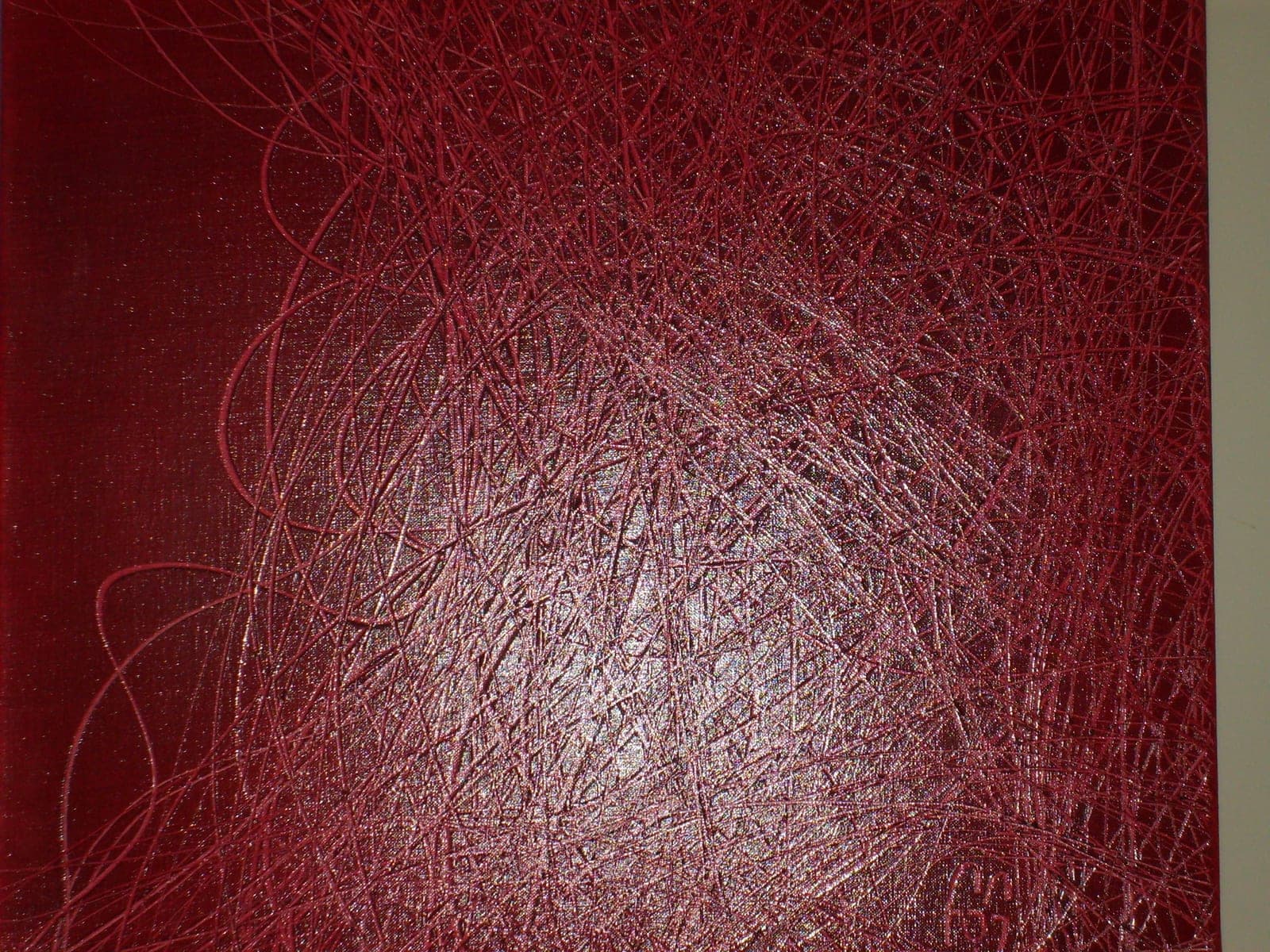 Grand format rouge, Huile sur toile