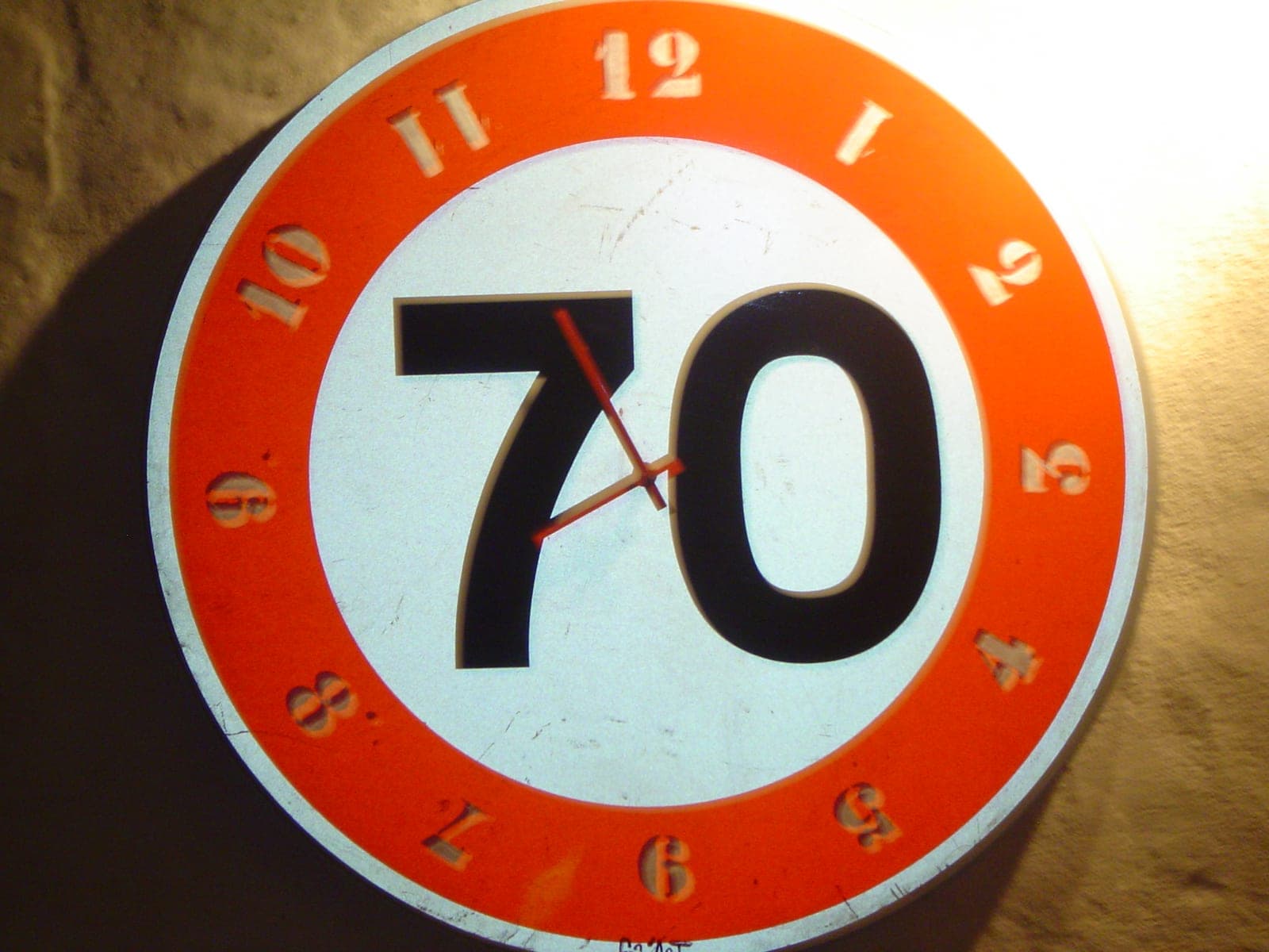Pendule 70, Panneau 70 + horloge