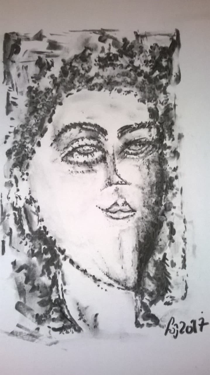 Présence, Encre de Chine sur papier, 2017