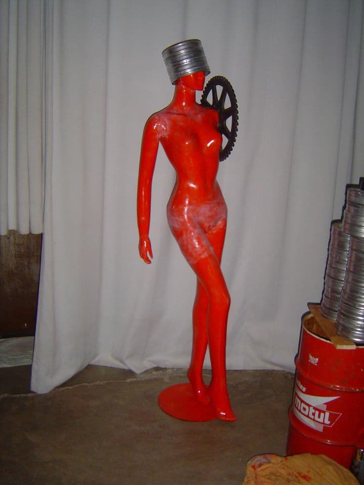 Vénus mécanique, Mannequin, métal, peinture acrylique, 2019